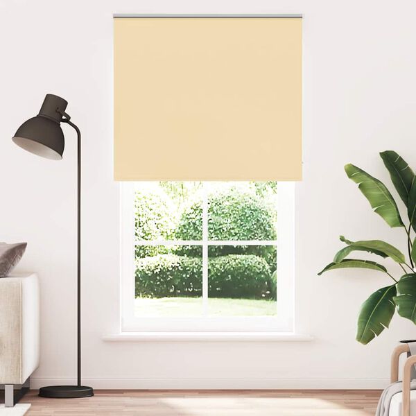 vidaXL Rolgordijn verduisterend 125x230 cm stofbreedte 121,6 cm beige