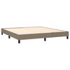 vidaXL Boxspring met matras stof taupe 160x200 cm
