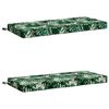 vidaXL 2-delige Bankkussens SOEST 100% Polyester Bladpatroon