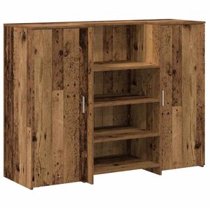 vidaXL Receptiebalie 135x50x103,5 cm bewerkt hout oud houtkleurig