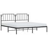 vidaXL Bedframe met hoofdbord metaal zwart 193x203 cm
