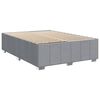 vidaXL Boxspring met matras stof lichtgrijs 140x200 cm