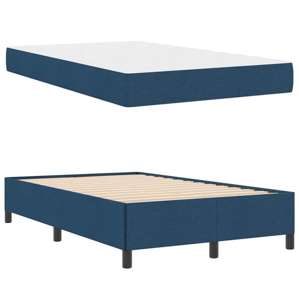 vidaXL Boxspringbed Blauw 120 x 190 cm Stof