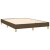 vidaXL Boxspring met matras en LED stof donkerbruin 140x190 cm