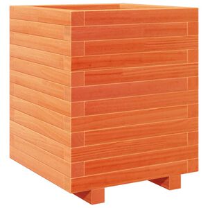 vidaXL Plantenbak 40x40x49,5 cm massief grenenhout wasbruin