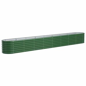 vidaXL Plantenbak 332x40x36 cm gegalvaniseerd staal groen