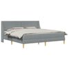 vidaXL Bedframe met matras met hoofdeinde Polyester