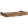 vidaXL Opbergbedframe met lade Oud Hout 120 x 190 cm Bewerkt hout