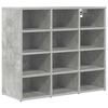 vidaXL Schoenenkast Betongrijs 77,5 x 30 x 67 cm Bewerkt hout