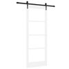 vidaXL Schuifdeur ORKDAL 83 x 211 cm Massief grenenhout en glas Wit