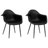 vidaXL Eetkamerstoelen 2 st PP zwart