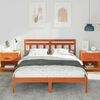 vidaXL Bedframe Bruin 135 x 190 cm Massief grenenhout