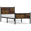 vidaXL Bedframe zonder matras metaal gerookt eikenkleurig 80x200 cm