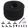 vidaXL Druppelslang 0,6'' 100 m rubber zwart