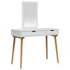 vidaXL Toilettafel Set FAUSKE 2 st Wit 100 x 50 x 143 cm