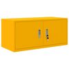 vidaXL Opbergkast Mosterdgeel 90 x 40 x 40 cm Staal