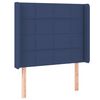 vidaXL Boxspring met matras en LED stof blauw 90x190 cm