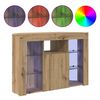 vidaXL Hoek LED TV Kast Artisan Eiken 100x40x68cm Bewerkt hout
