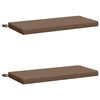 vidaXL Bank Kussens SOEST 2 st 100% Polyester Taupe 80 x 40 x 5 cm