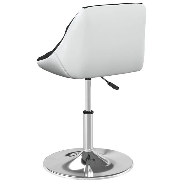 vidaXL Eetkamerstoel kunstleer zwart en wit