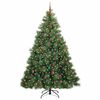 vidaXL Kunstkerstboom met 300 LED met standaard Groen 240 cm PE en PVC