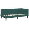 vidaXL Hoekbedframe met Matras Anders 2 pcs Groen Fluweel