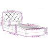 vidaXL Bedframe zonder matras 90x200 cm stof cr&egrave;mekleurig
