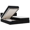 vidaXL Ottoman bed met matrassen en LED's 160x200cm stof zwart