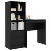 vidaXL Bureau met lade 2 pcs Zwart Eiken