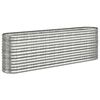 vidaXL Plantenbak 224x40x68 cm gegalvaniseerd staal zilverkleurig