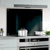 vidaXL Spatscherm keuken 90x60 cm gehard glas zwart