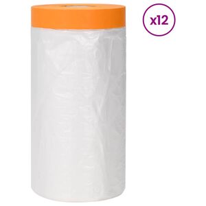vidaXL Stofblad met Plakband 12 st Doorzichtig 140 x 3300 cm HDPE