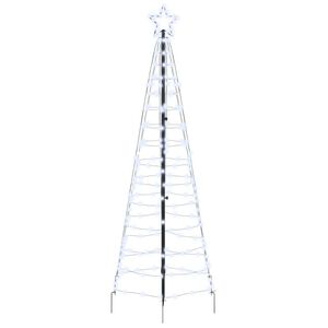 vidaXL LED Kerstboom 250 cm 390 LED's Koudwit Staal Koudwit