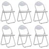 vidaXL Klapstoelen 6 stuks wit kunstleer