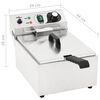 vidaXL Elektrische friteuse 3000 W 10 L roestvrij staal