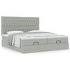 vidaXL Ottoman bed met matrassen 160x200cm fluweel lichtgrijs