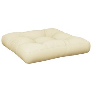 vidaXL Palletkussen 58x58x10 cm stof zandkleurig