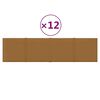 vidaXL Wandpanelen 12 st 1,08 m&sup2; 60x15 cm fluweel bruin