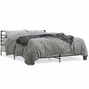 vidaXL Bedframe bewerkt hout metaal grijs sonoma eiken 160x200 cm