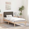 vidaXL Bedframe met Gevoerd Hoofdgedeelte Taupe 90 x 190 cm