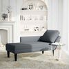 vidaXL Chaise longue met kussen&rechterarmleuning fluweel donkergrijs