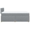 vidaXL Boxspring met matras stof lichtgrijs 120x200 cm