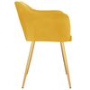 vidaXL Eetkamerstoelen 2 st fluweel geel
