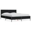 vidaXL Bedframe bewerkt hout metaal zwart 140x200 cm