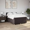 vidaXL Boxspring met matras stof donkerbruin 140x200 cm