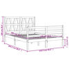 vidaXL Bedframe met hoofdbord massief hout 120x200 cm