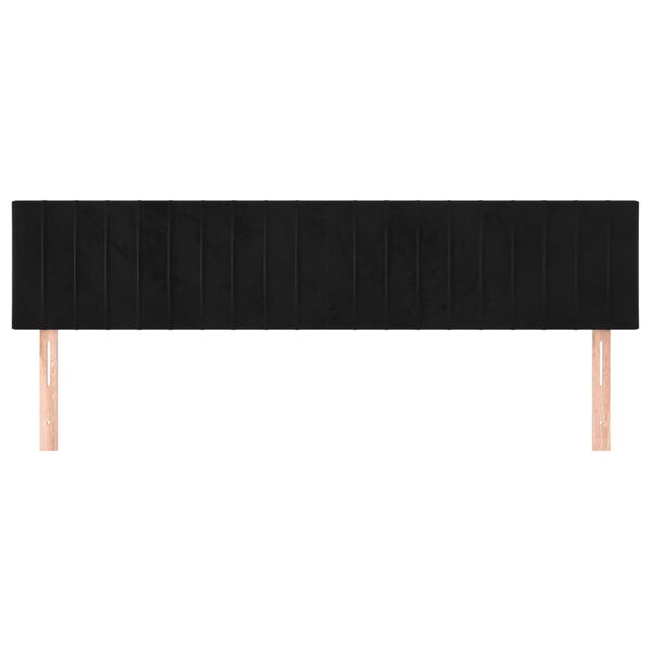 vidaXL Hoofdborden 180x5x78/88 cm fluweel zwart