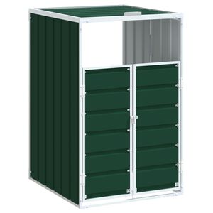 vidaXL Containerberging voor 1 container 72x81x115 cm staal groen