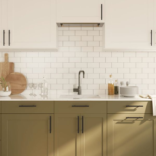 vidaXL Handvatten 10 st 128 mm roestvrij staal zwart