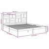 vidaXL Bedframe massief hout wit 200x200 cm